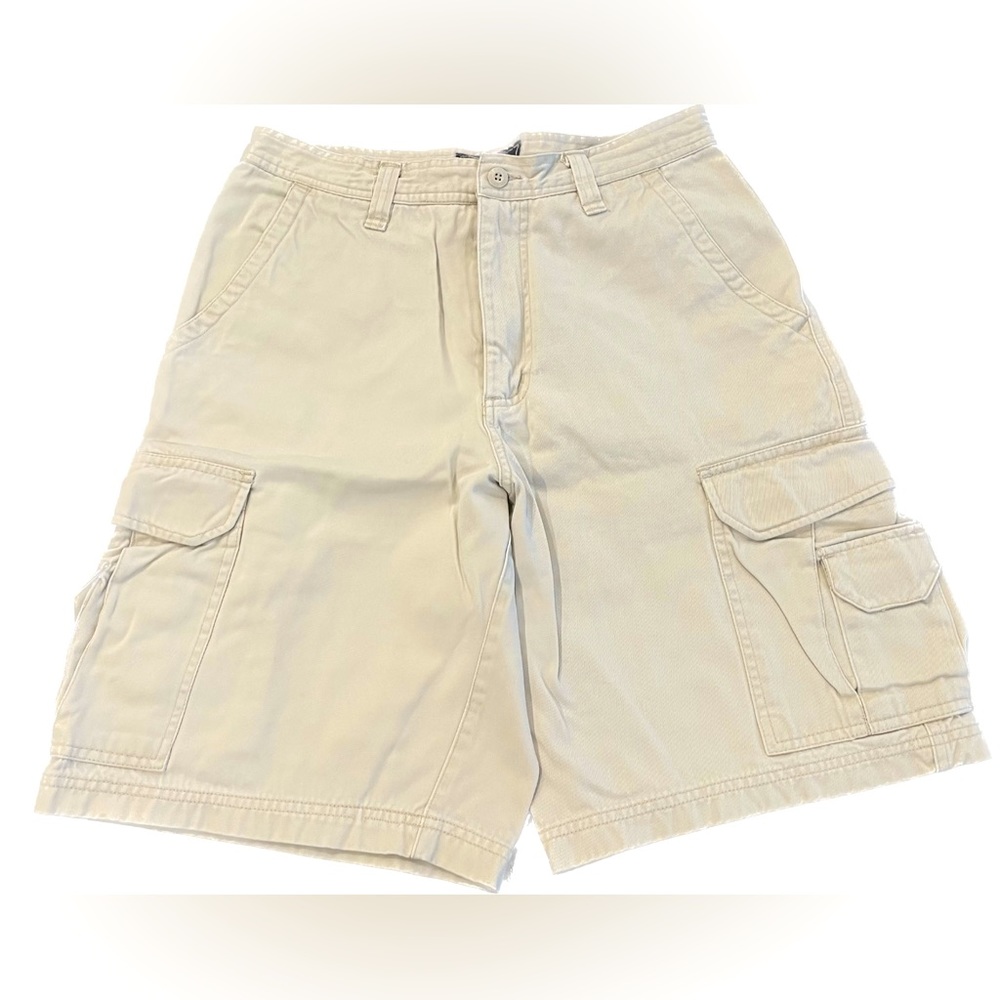😎 Men’s NWOT Route 66 tan khaki flat front/cargo pockets shorts in Size …